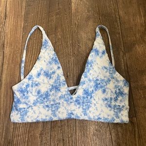 Midori bikinis blue tie dyed bikini top ONLY. Carlton top. medium. Set available